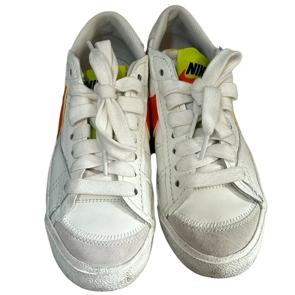 Nike Blazer Low '77  Jumbo Low Sail White Orange Womens Shoes Sz 8 - Picture 2 of 6
